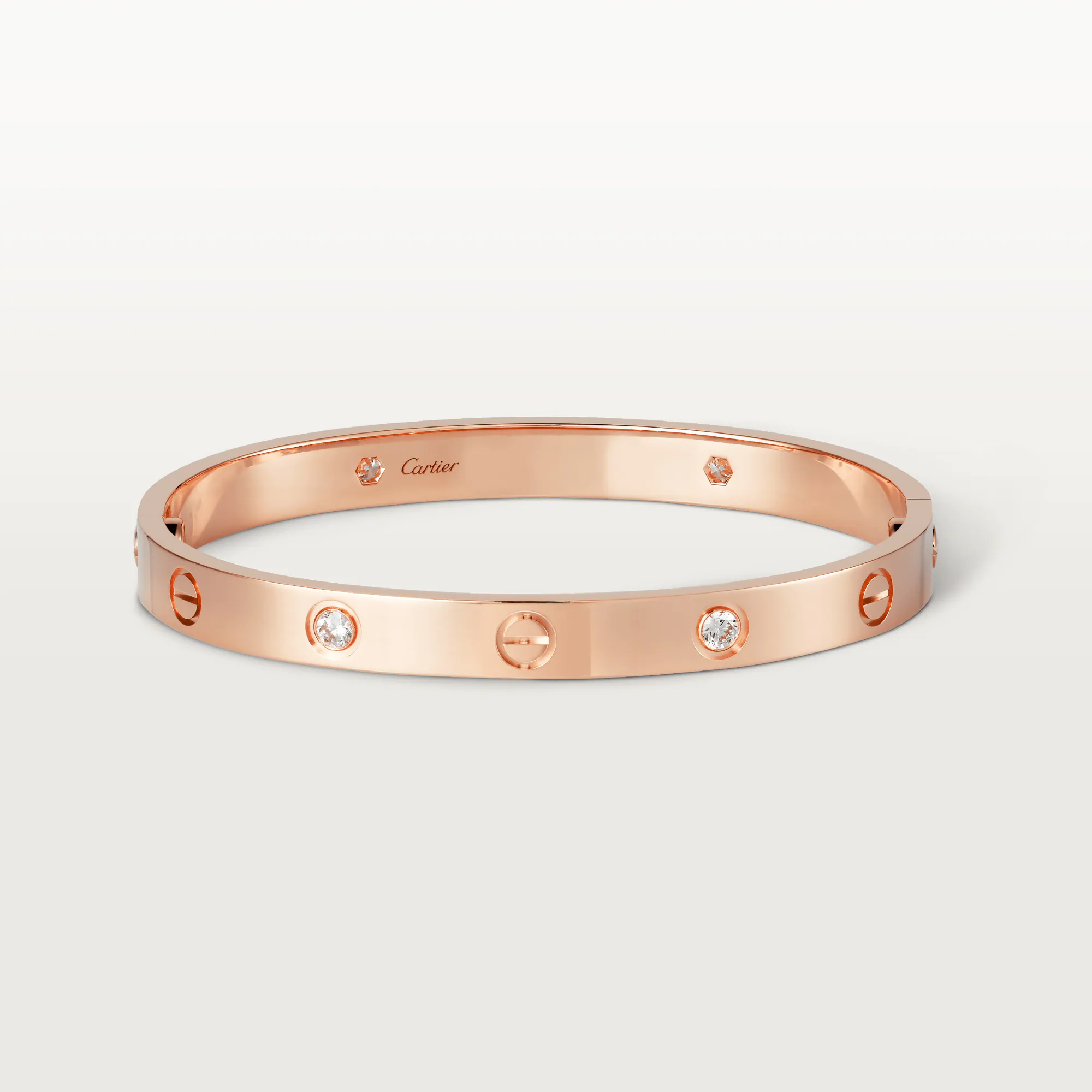 Cartier 4 Diamonds Love Bracelet - Click Image to Close