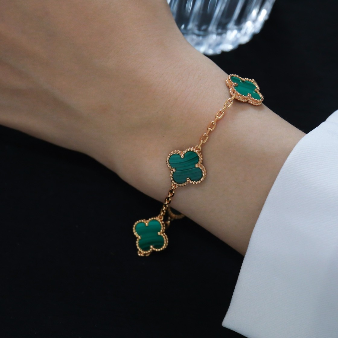 Van Cleef & Arpels Vintage Alhambra Bracelet, 5 Motifs Yellow Go